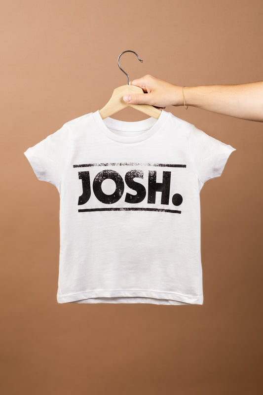 JOSH. Kinder-Shirt "Josh." (weiß)