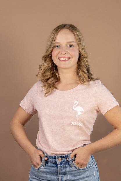 JOSH. Girlie-Shirt "Flamingo" (rosa)