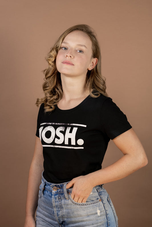 JOSH. Girlie-Shirt "Josh." (schwarz)