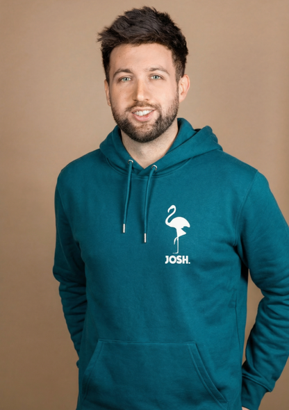 JOSH. Pullover "Flamingo" (blaugrün)