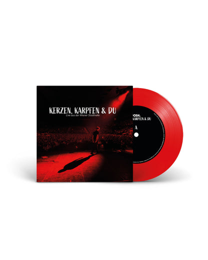 JOSH. "Kerzen, Karpfen & Du (live aus der Wiener Stadthalle)" - limitierte 7" Single auf rotem Vinyl