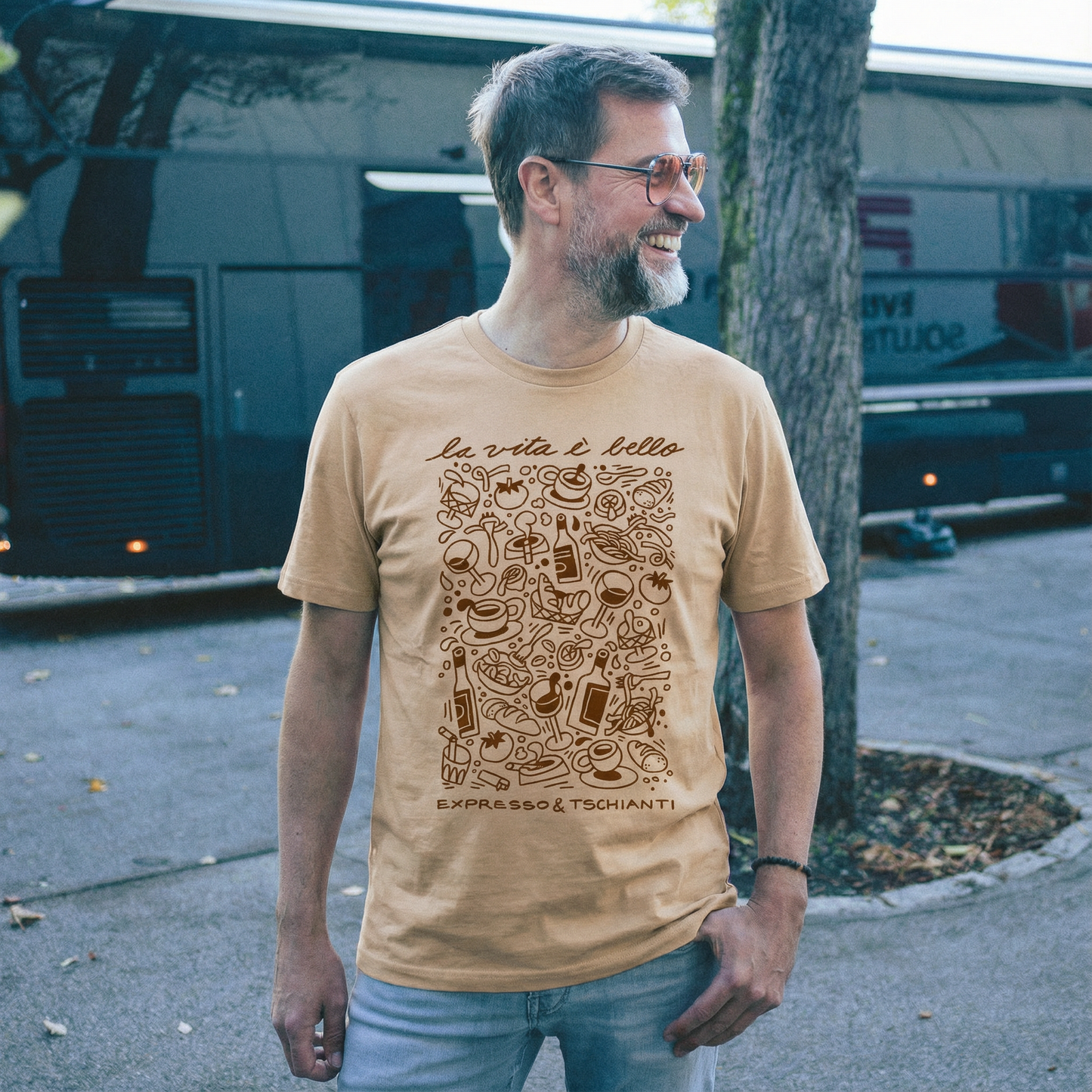 JOSH. T-Shirt "Expresso & Tschianti 2.0"