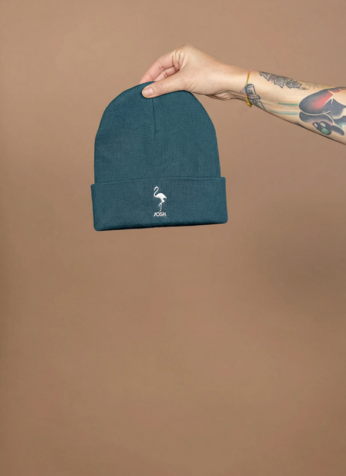 JOSH. Haube "Flamingo" (blaugrün)